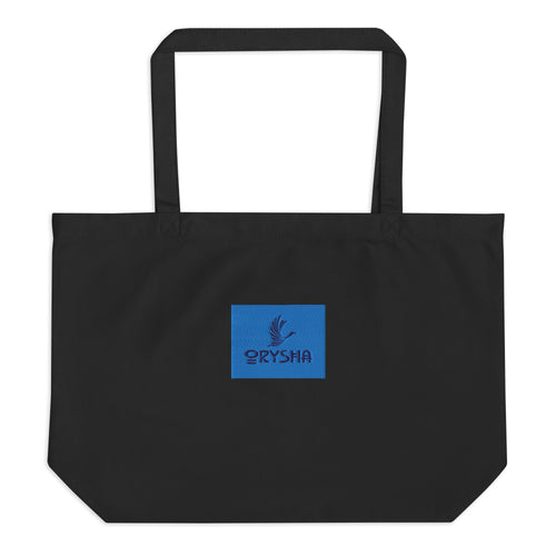 Orysha Large Eco Tote Bag made from certified organic cotton featuring a spacious open compartment, flat-bottom design, and durable shoulder straps.