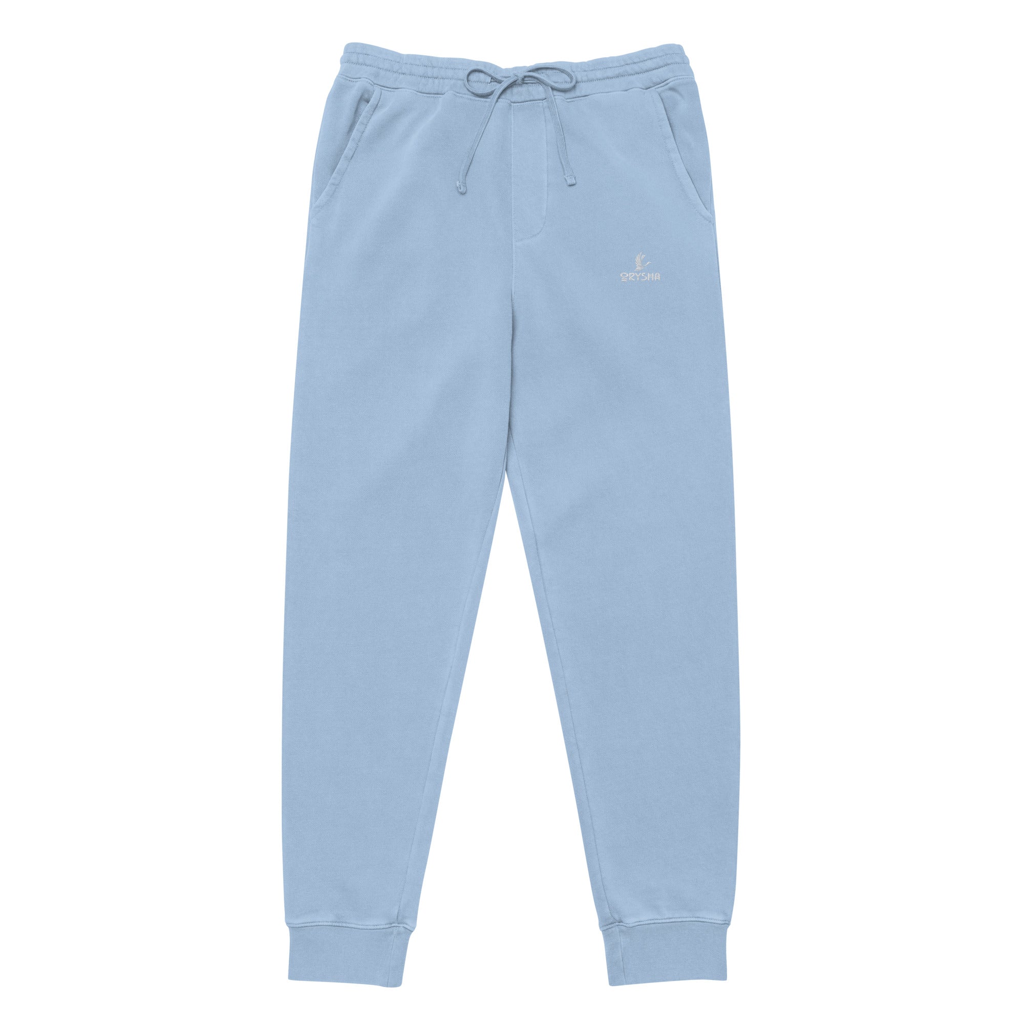 Premium cotton pigment-dyed sweatpants with relaxed fit and ribbed cuffs for streetwear styling