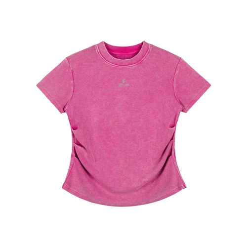 Pink t-shirt on a white background