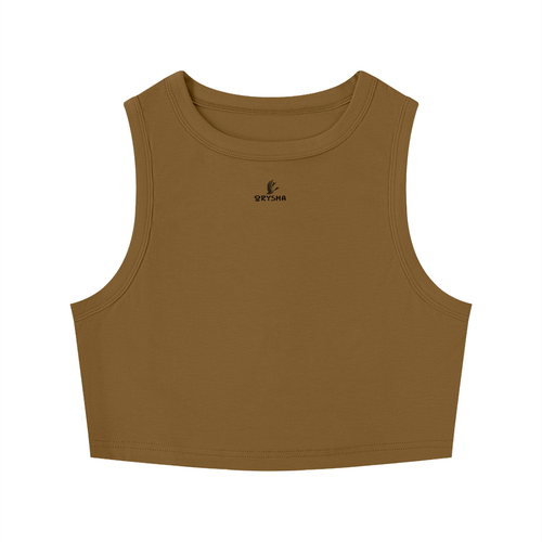 Women's Essential Tight Crewneck Crop Tank Top