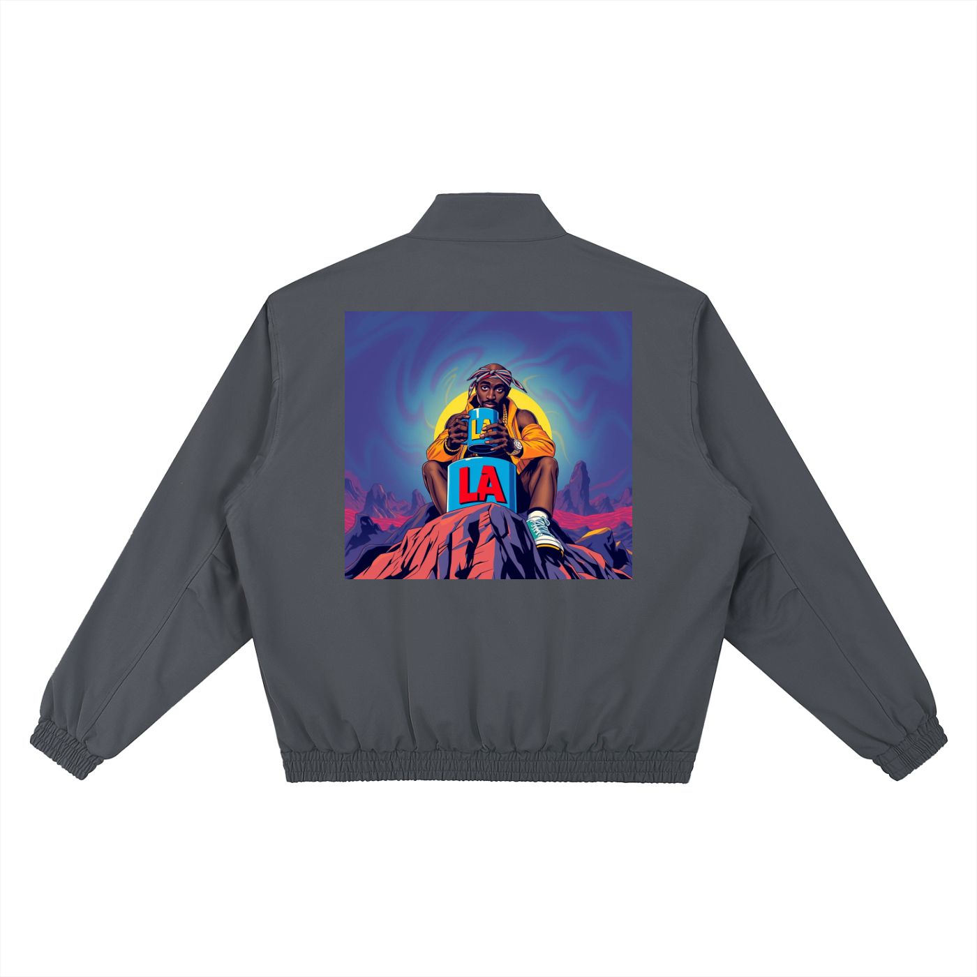 Men's "LA" Stand Collar Bomber Jacket