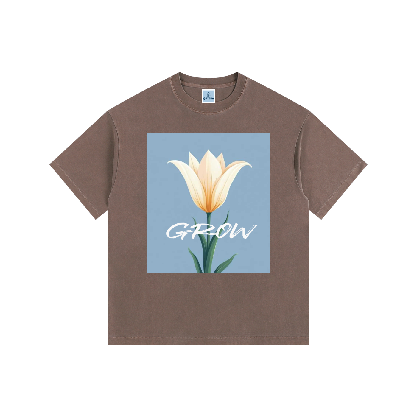 Women's "GROW" Vintage Washed Oversized Tee