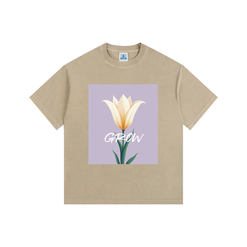 Women’s "Grow" Vintage Washed Oversized Cotton T-Shirt