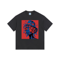 Women’s “Bloom Noir” Vintage Washed Oversized Cotton T-Shirt