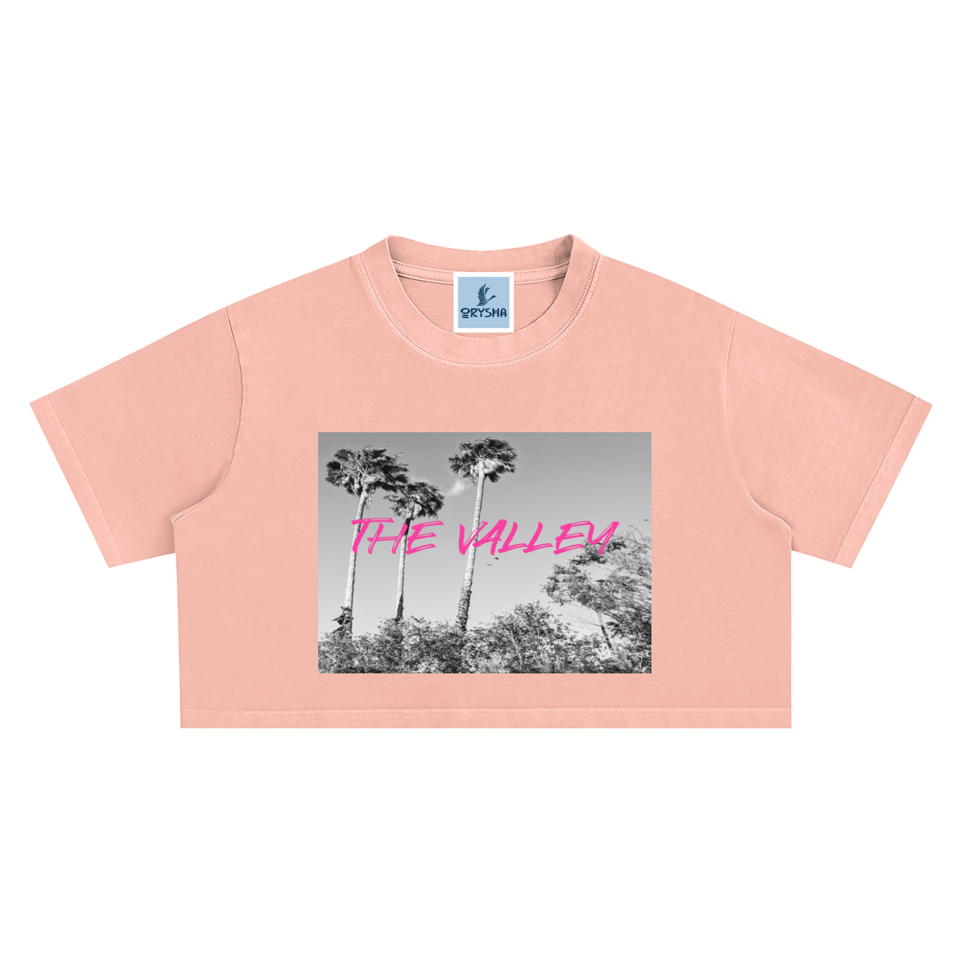 Women's "The Valley" Snow Wash Crop Top