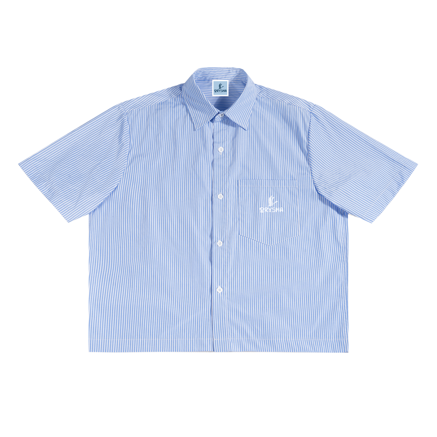 Unisex "Legend Made" Oversized Vertical Stripe Boxy Shirt