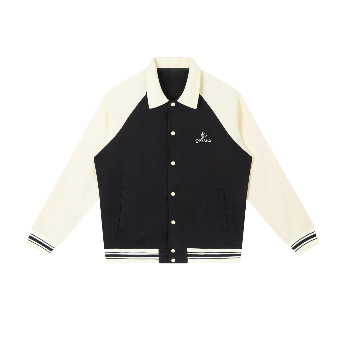 Men’s “Sho Nuff!” Contrast Raglan Sleeve Baseball Jacket