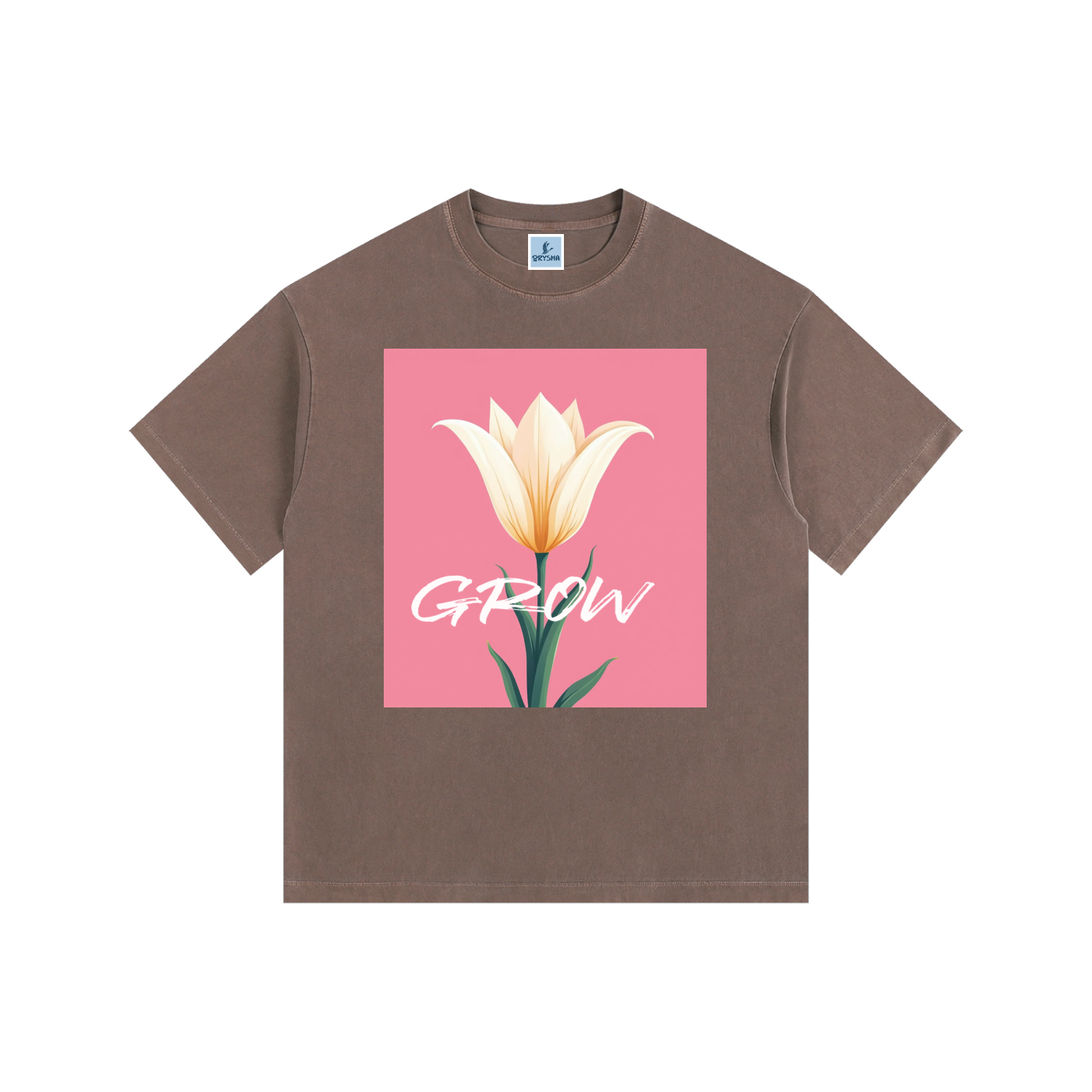 Women’s “GROW” Vintage Washed Oversized Cotton T-Shirt