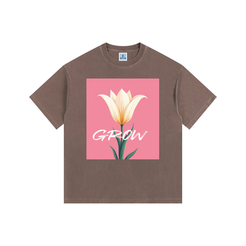 Women’s “GROW” Vintage Washed Oversized Cotton T-Shirt