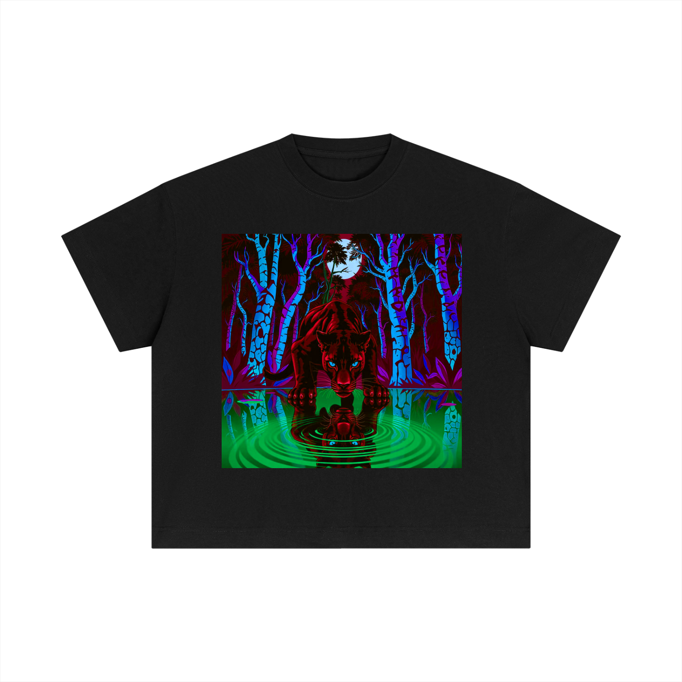 Unisex "Midnight Panther" Boxy Graphic T-Shirt