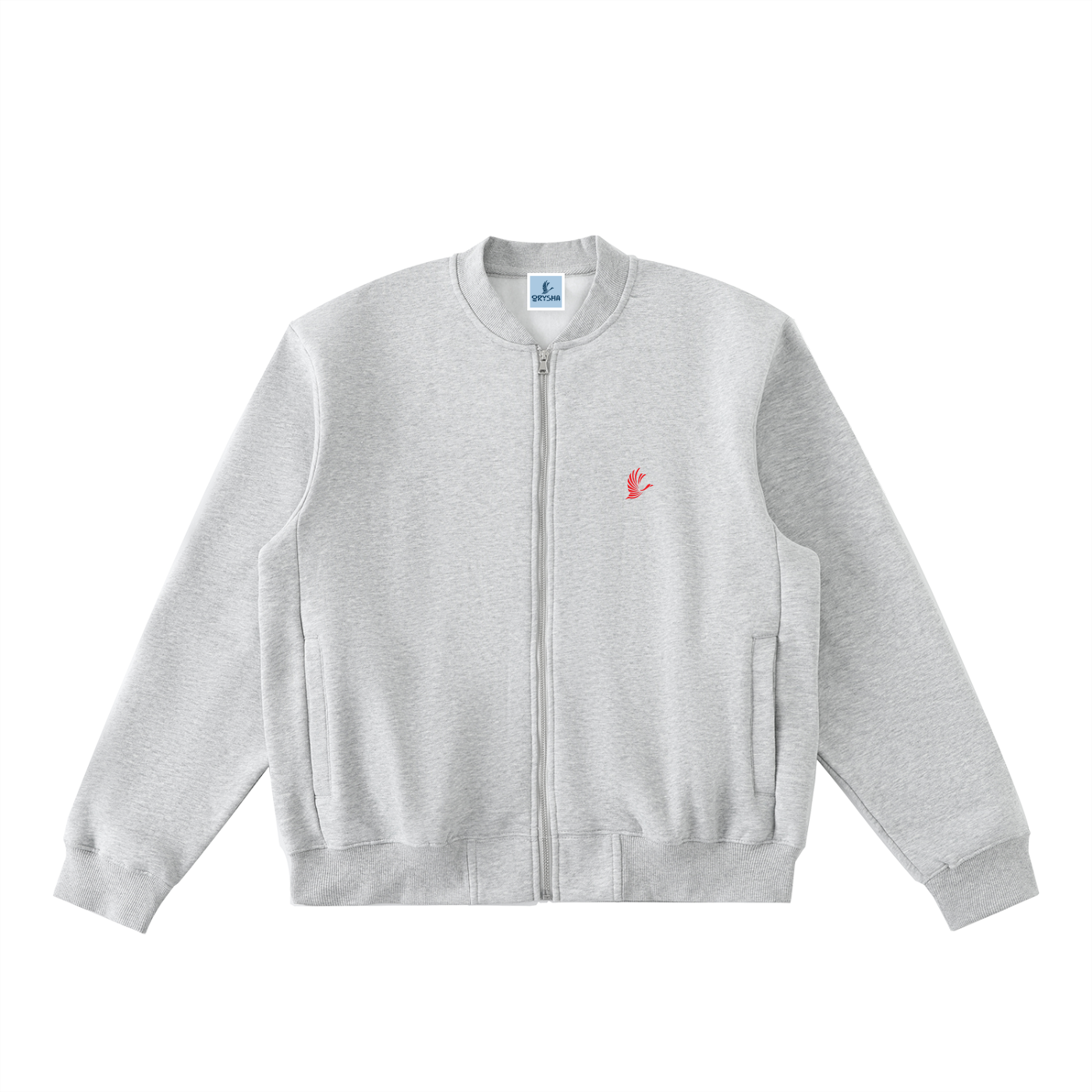 Women’s “Empowered” Zip-Up Fleeced Varsity Jacket