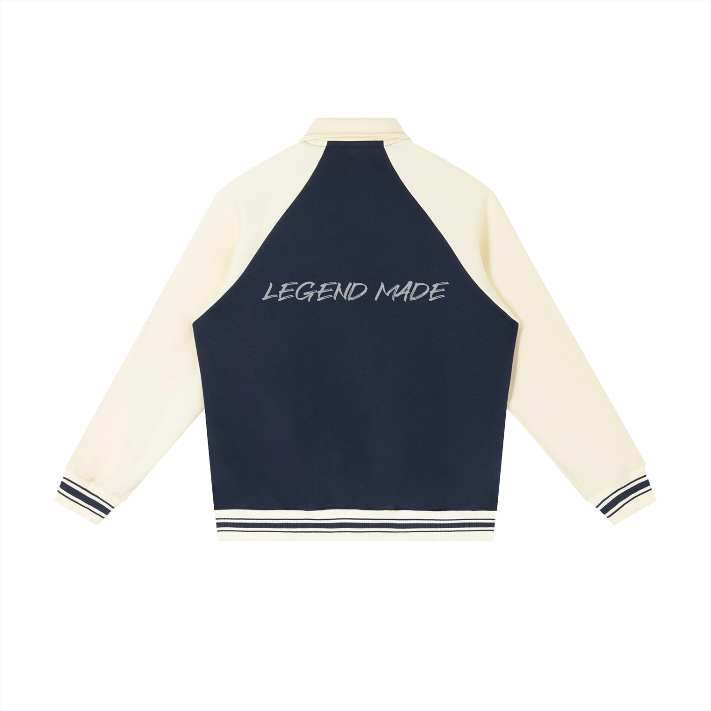 Contrast Raglan Sleeve Baseball Jacket men