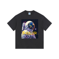 Unisex “Cosmic Traveler” Vintage Washed Oversized Cotton T-Shirt