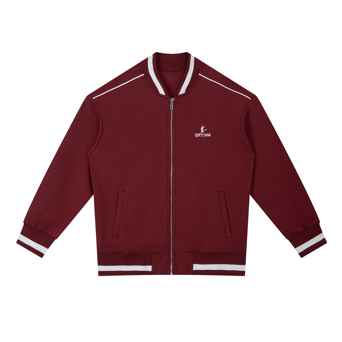 Men’s "City of Angels" Contrast Piping Zip Bomber Jacket