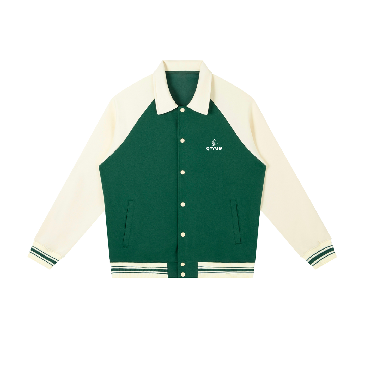 Men’s “Sho Nuff!” Contrast Raglan Sleeve Baseball Jacket