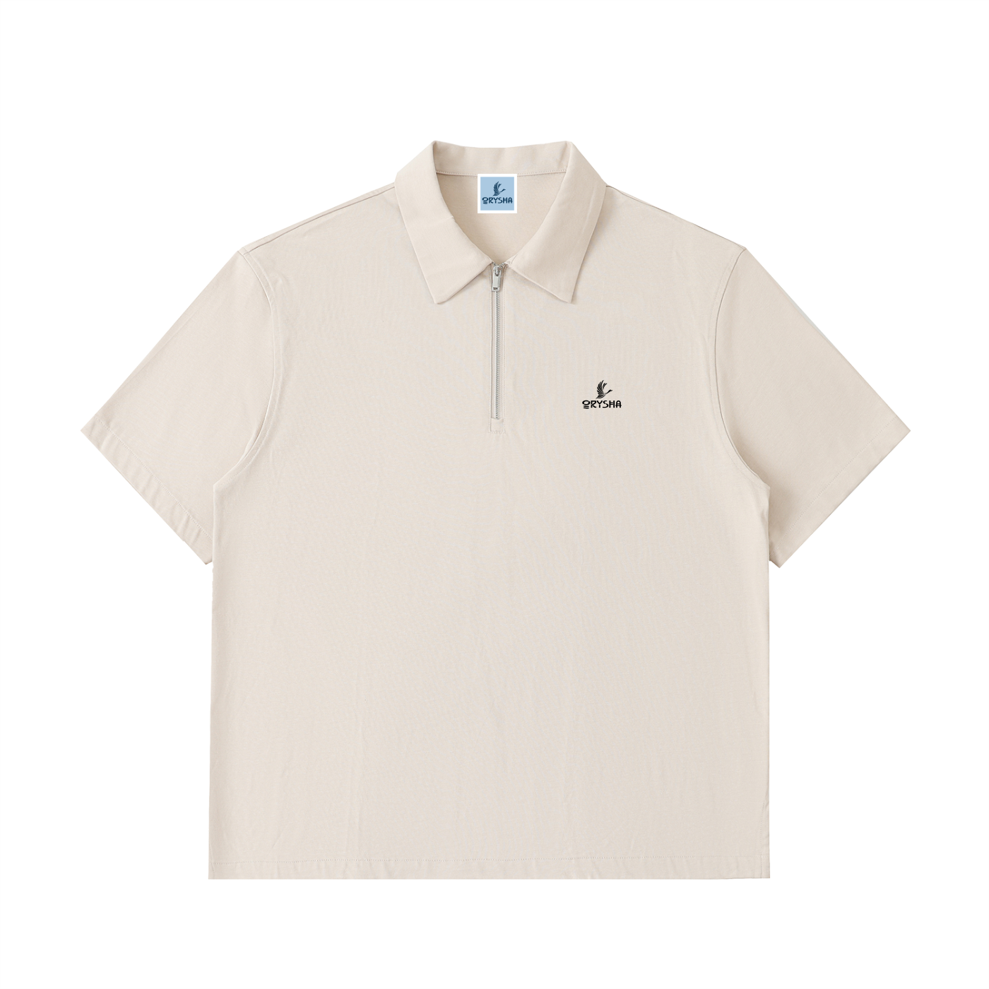 Women's Half-Zip Cotton Polo Shirt