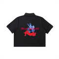 Women "True Beauty" Graphic Cropped Polo Shirt