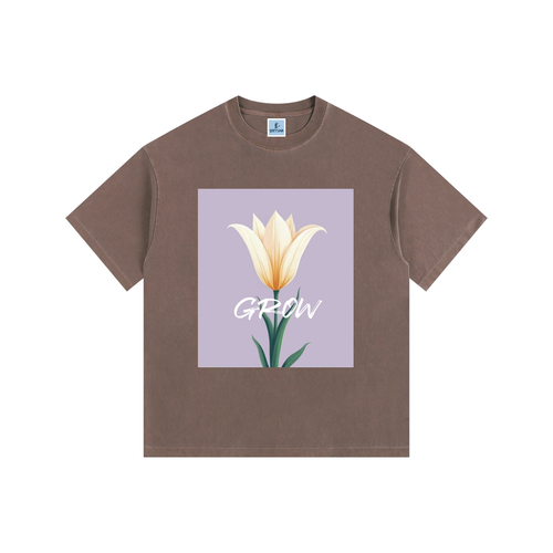 Women’s "Grow" Vintage Washed Oversized Cotton T-Shirt