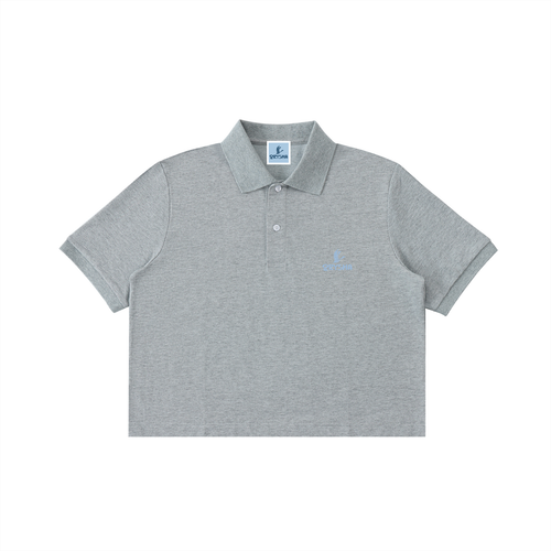 Women "True Beauty" Graphic Cropped Polo Shirt