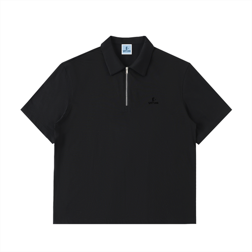 Women's Half-Zip Cotton Polo Shirt