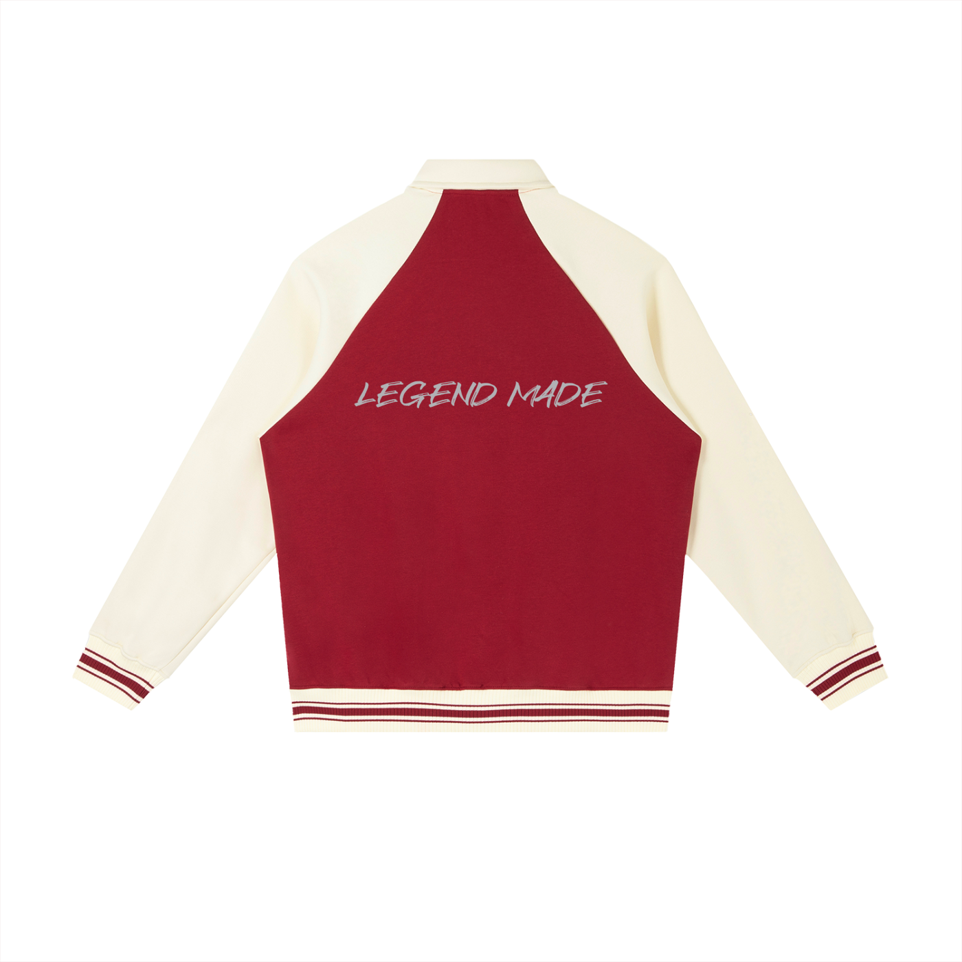Contrast Raglan Sleeve Baseball Jacket men