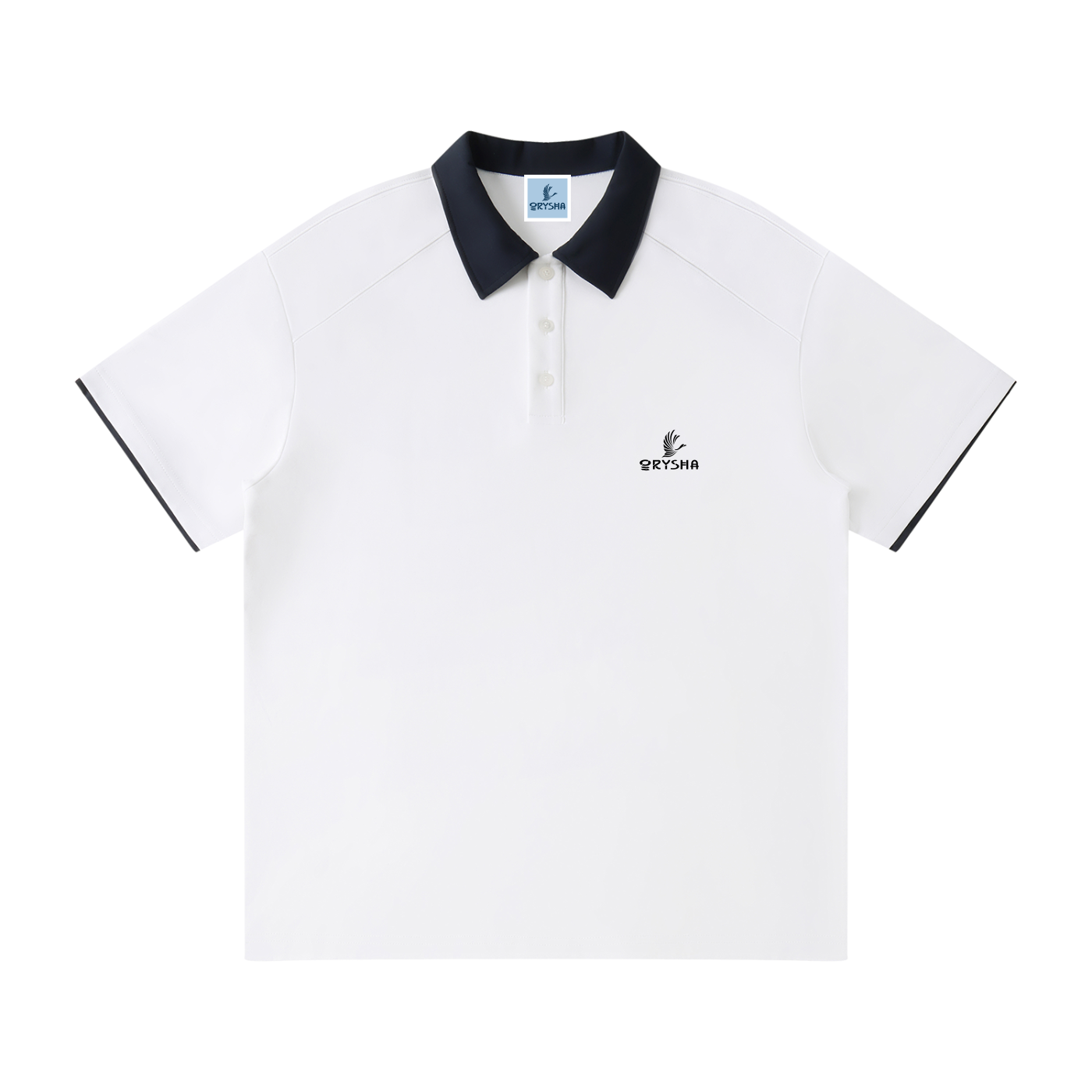 Men's Contrast Collar Raglan Polo Shirt
