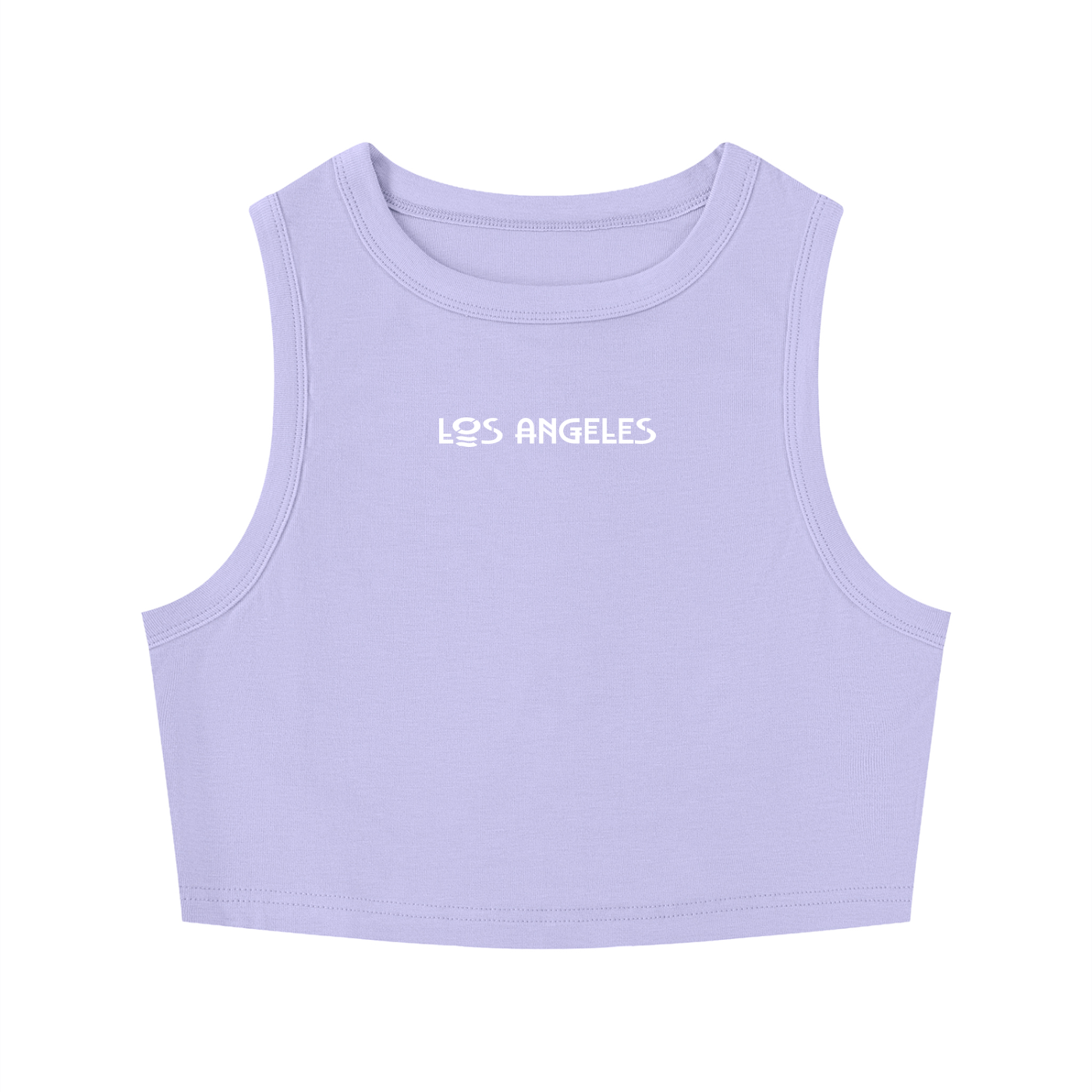 Women's "Los Angeles" Tight Crewneck Crop Tank Top