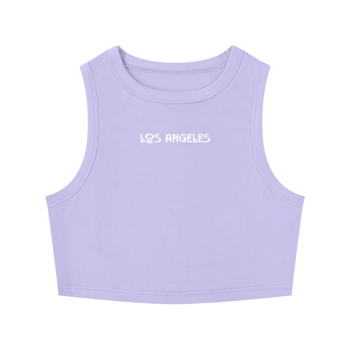 Women's "Los Angeles" Tight Crewneck Crop Tank Top