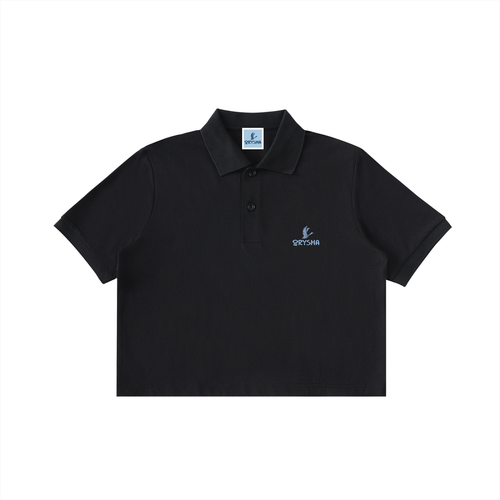 Women "True Beauty" Graphic Cropped Polo Shirt
