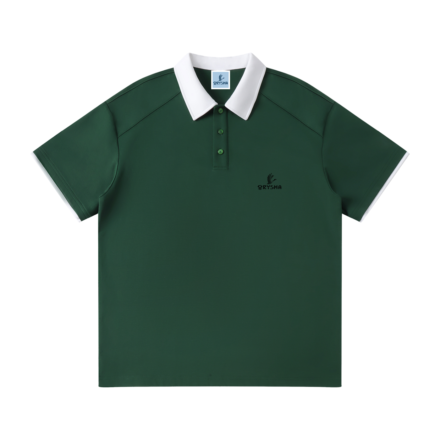 Men's Contrast Collar Raglan Polo Shirt