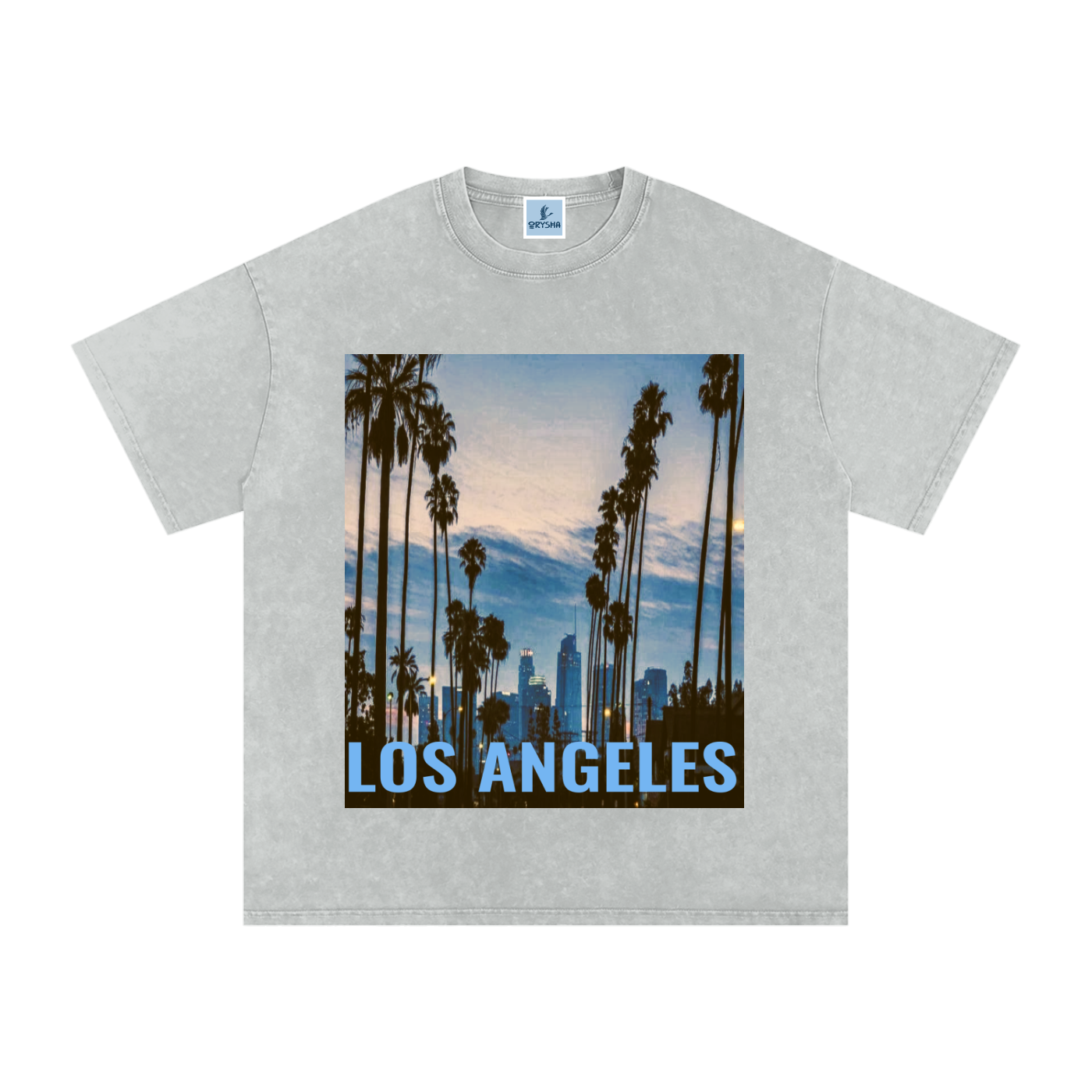 Unisex “Washed Horizon” Snow Washed Oversized Cotton T-Shirt