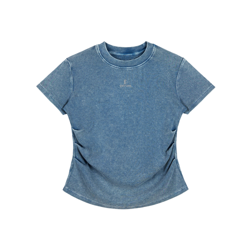 Women's Vintage Washed Bodycon Cotton T-Shirt