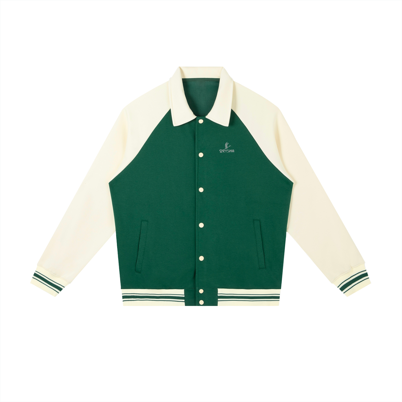 Men's "Legend Made" Contrast Raglan Sleeve Baseball Jacket