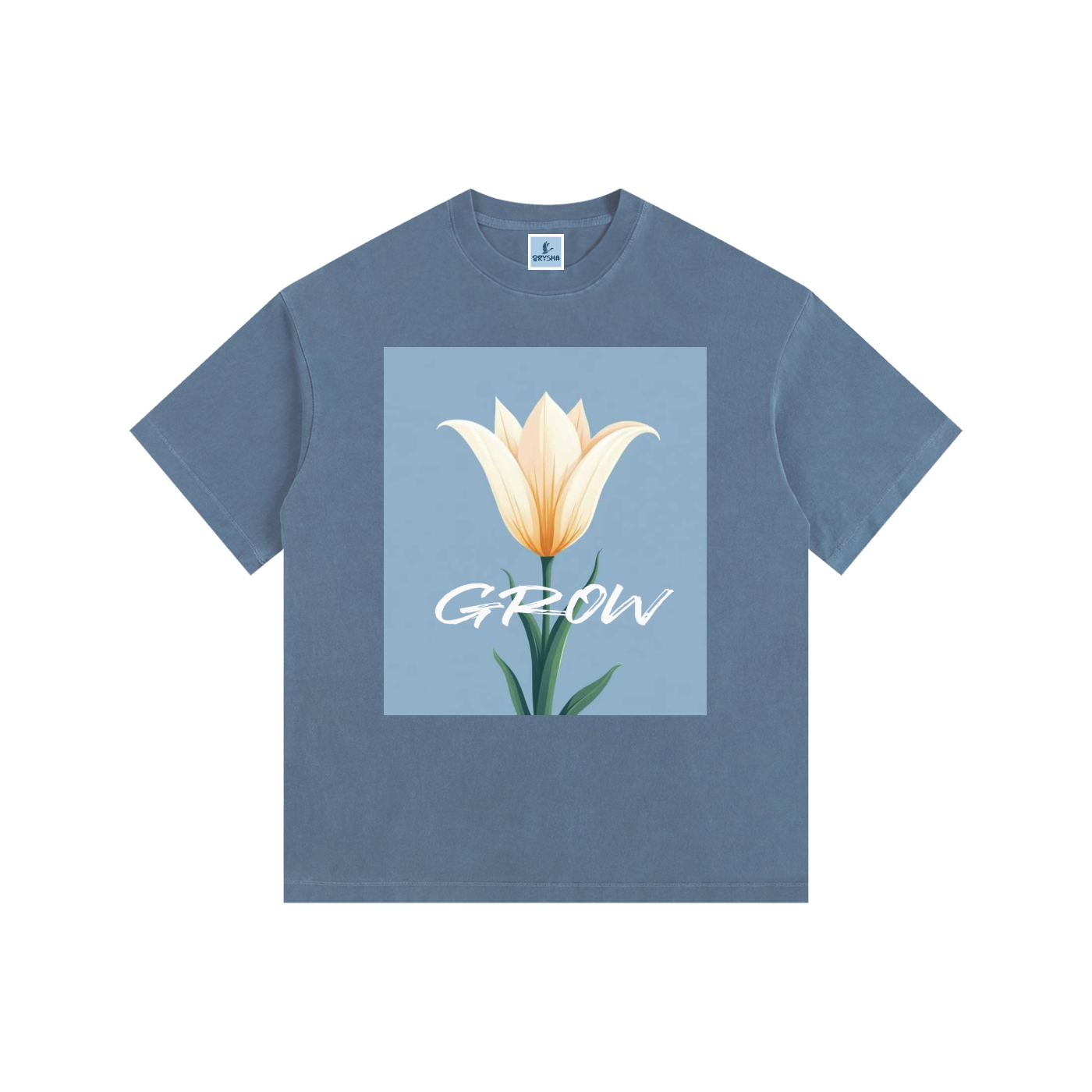 Women's "GROW" Vintage Washed Oversized Tee