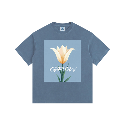 Women's "GROW" Vintage Washed Oversized Tee